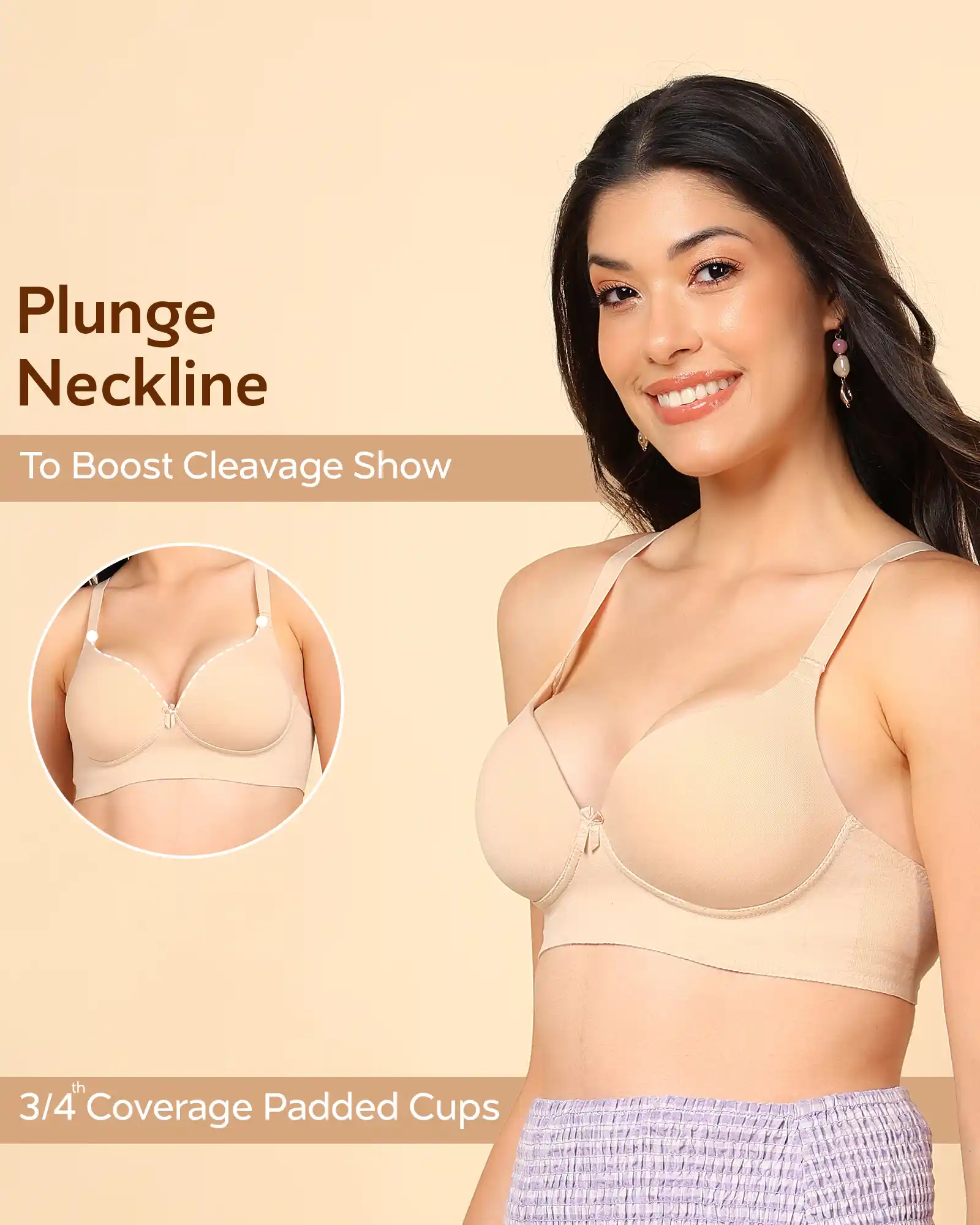 Tweens Bonded Breathable Cotton Push-Up 3/4-Coverage Bra (Level 3 Padding) (SB-93510) - Image 17