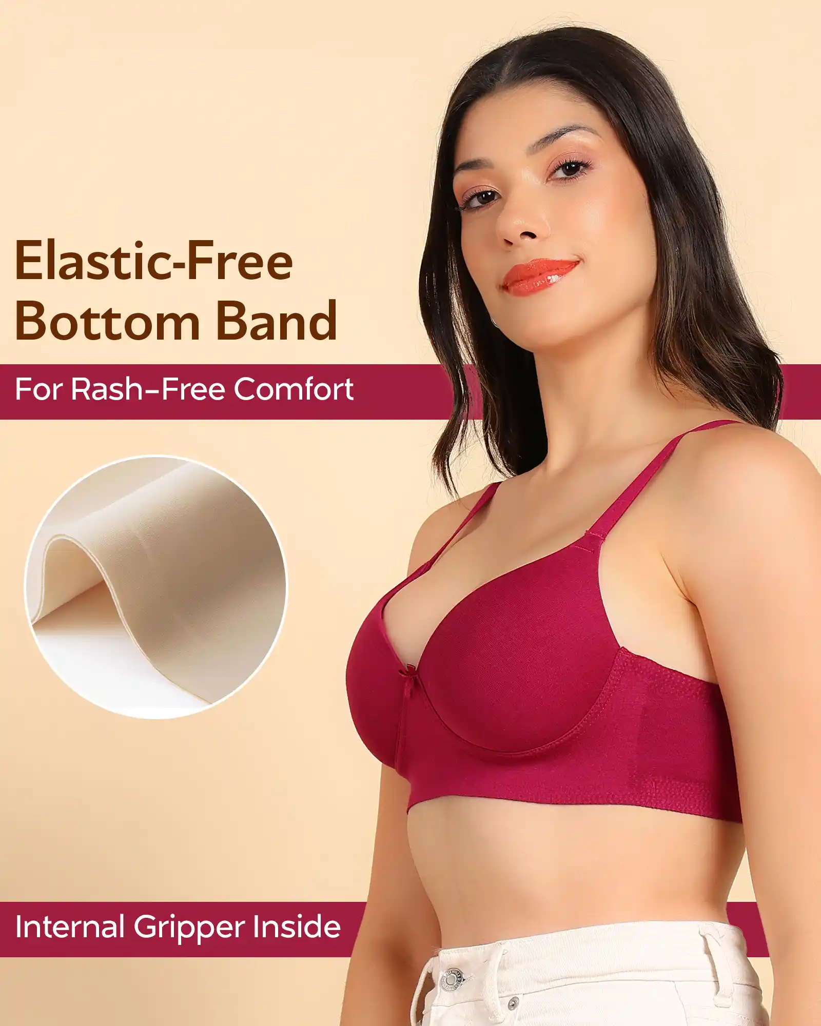 Tweens Bonded Breathable Cotton Push-Up 3/4-Coverage Bra (Level 3 Padding) (SB-93510) - Image 3
