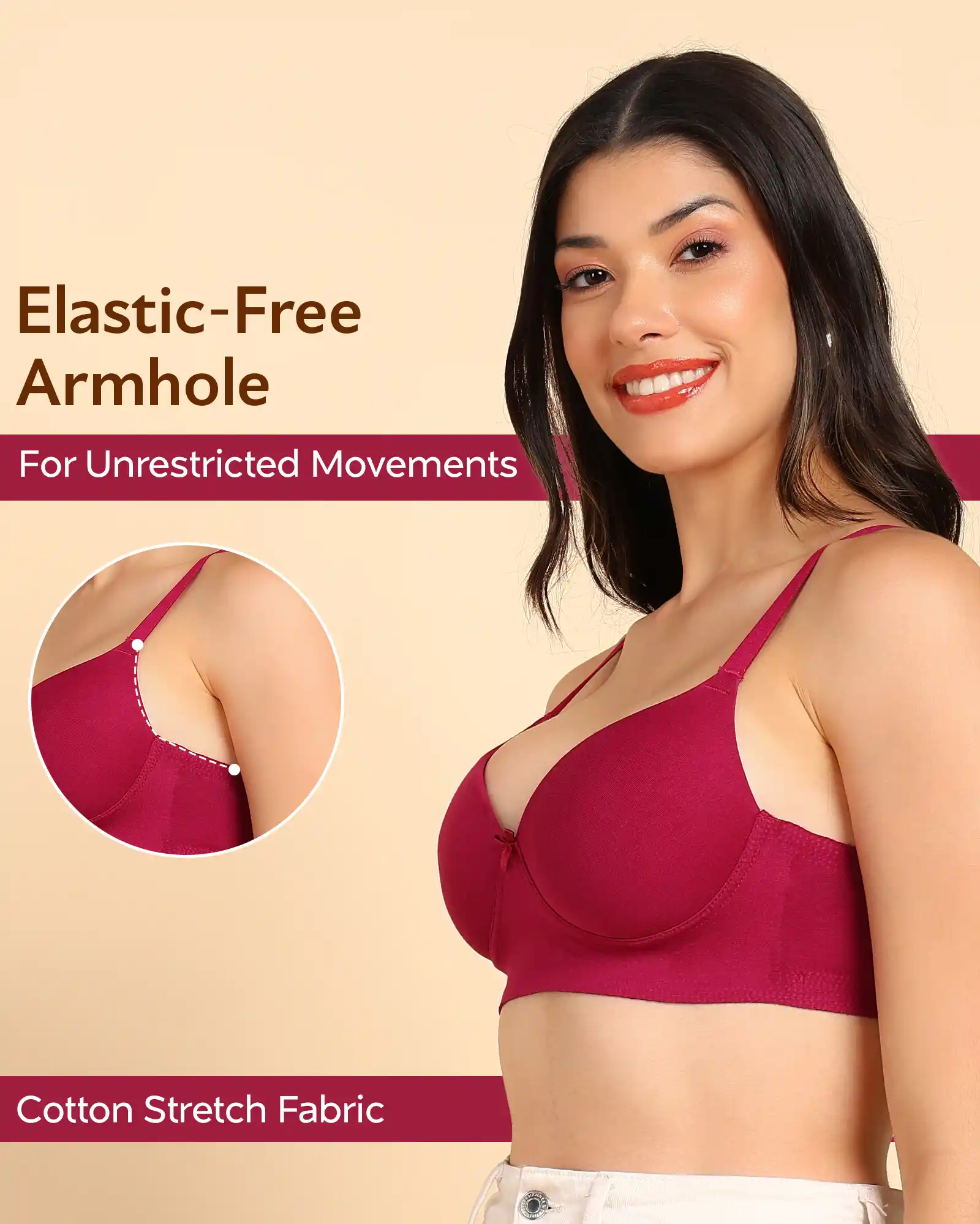 Tweens Bonded Breathable Cotton Push-Up 3/4-Coverage Bra (Level 3 Padding) (SB-93510) - Image 4