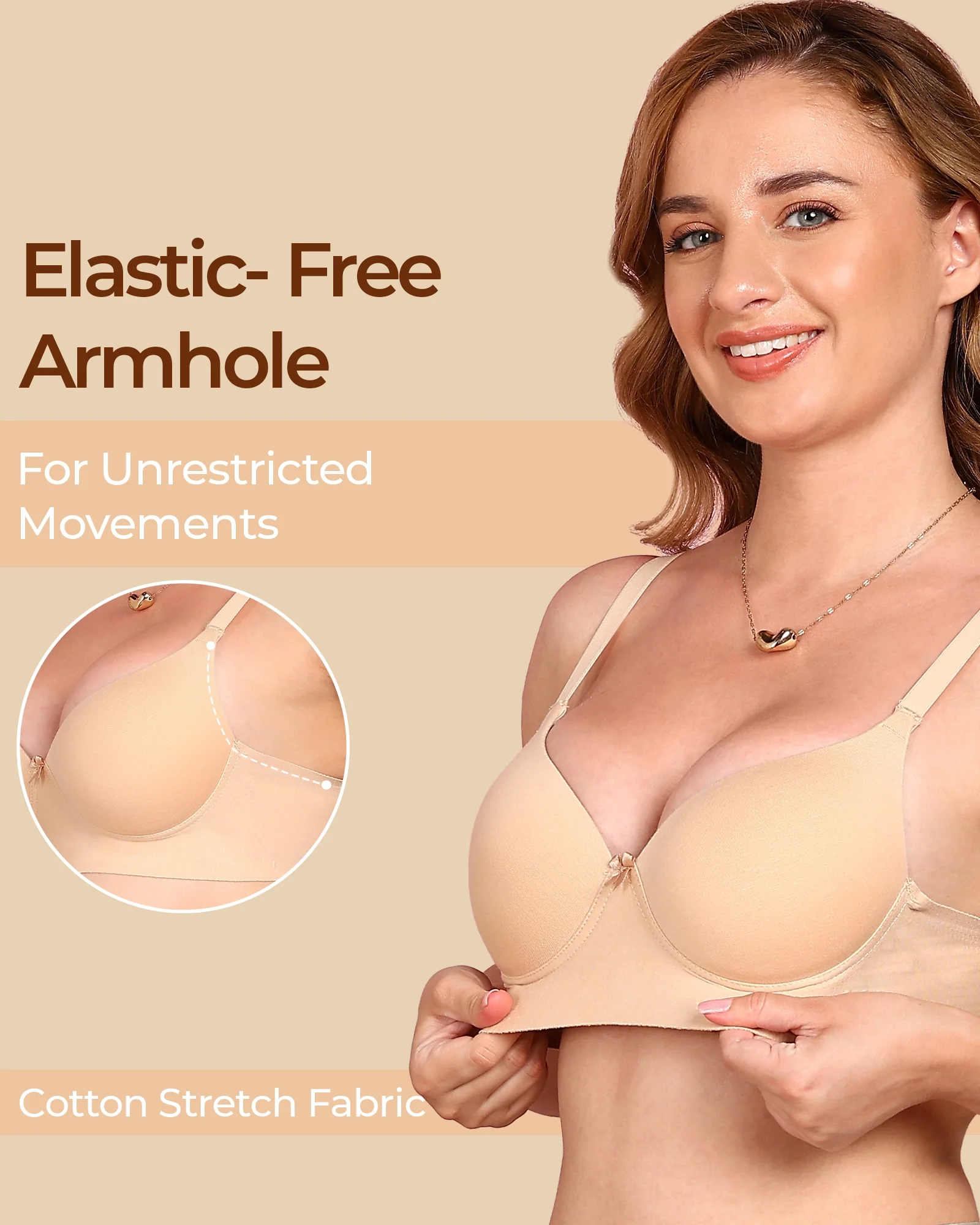 Tweens Bonded Breathable Cotton Push-Up 3/4-Coverage Bra (Level 3 Padding) (SB-93510) - Image 11