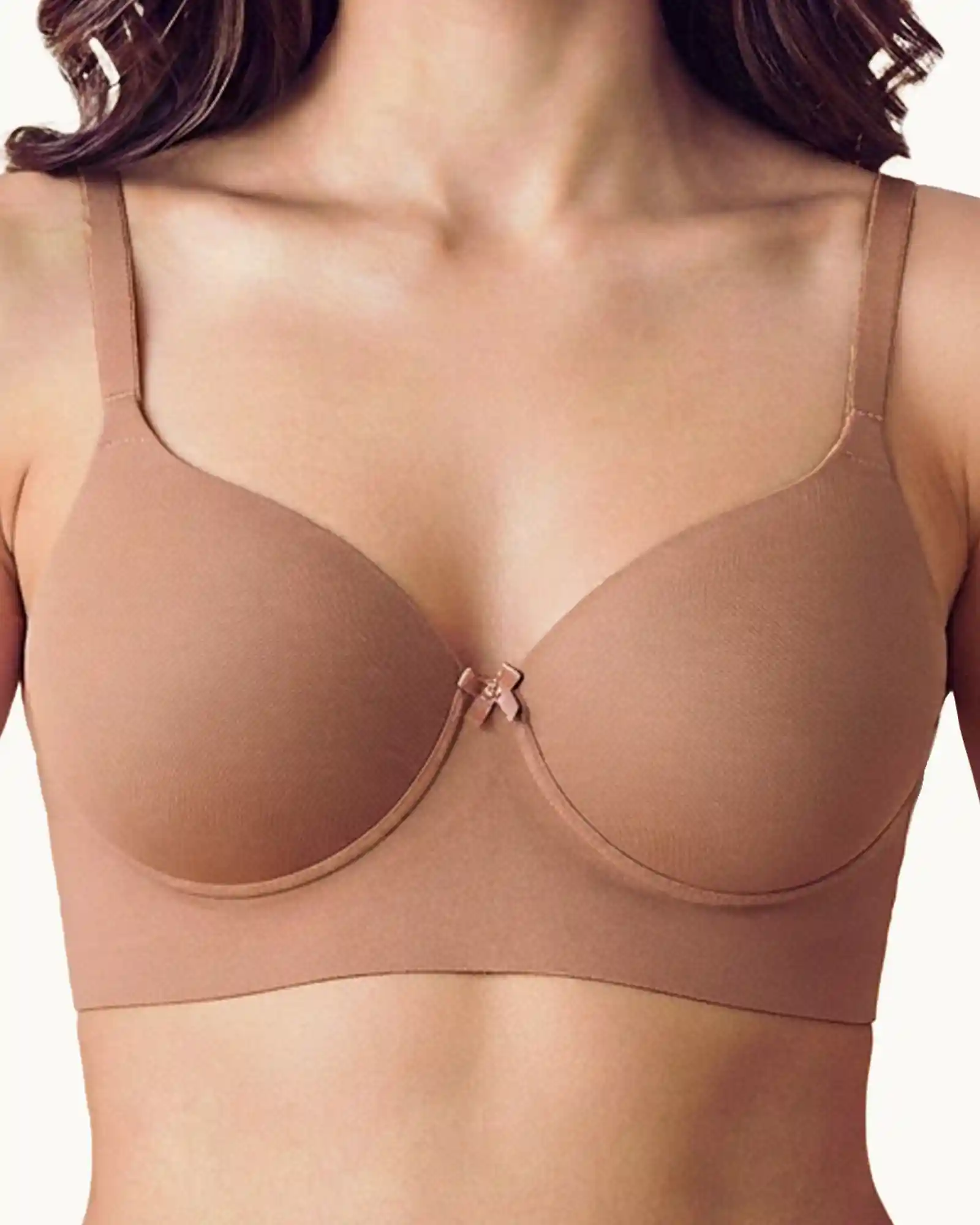 Cotton Non-wired Push-Up Bonded Bra (Level-3 Padding) with 3/4th Coverage (SB-93510) (Fawn) - Image 5