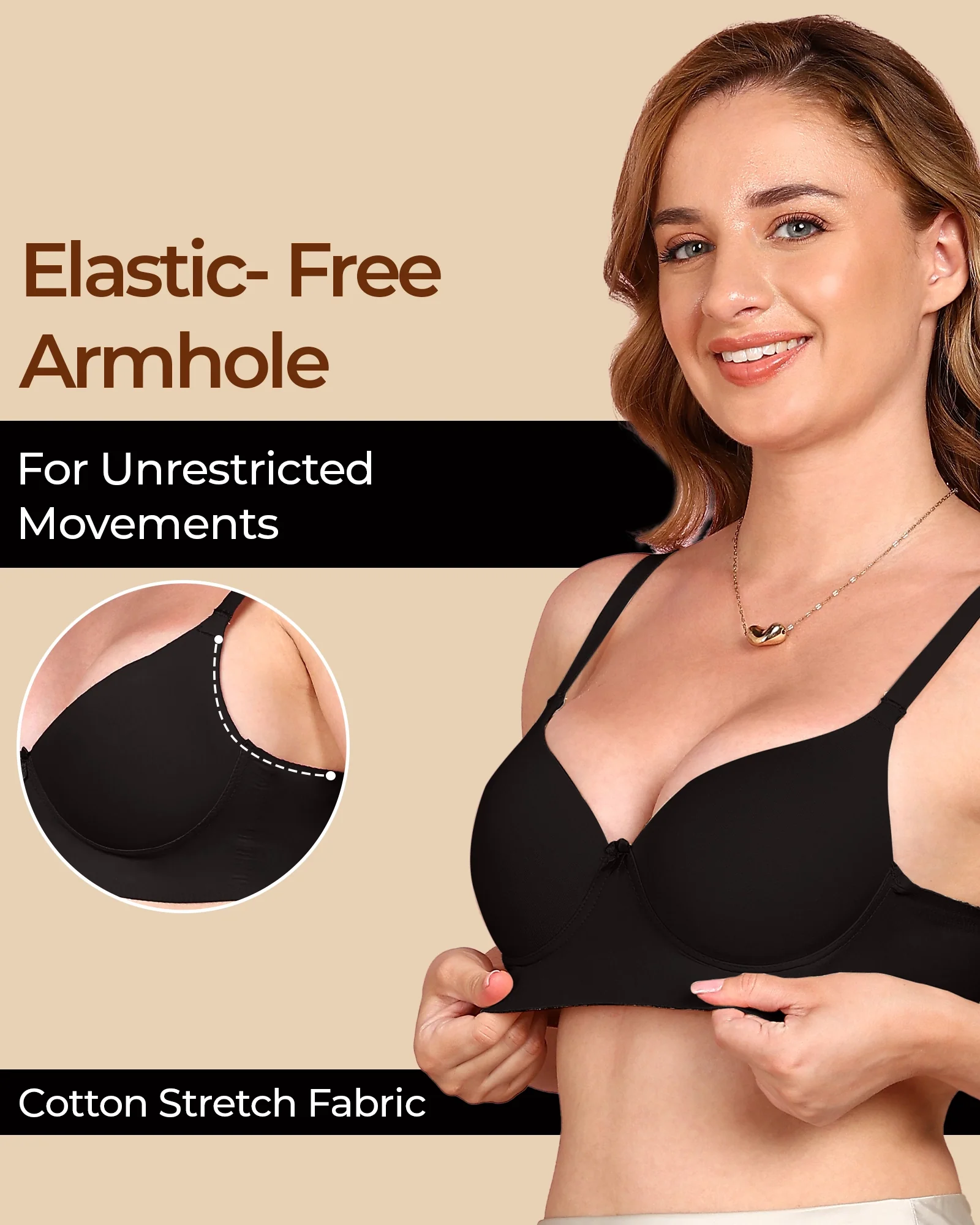 Tweens Bonded Breathable Cotton Push-Up 3/4-Coverage Bra (Level 3 Padding) (SB-93510) - Image 23