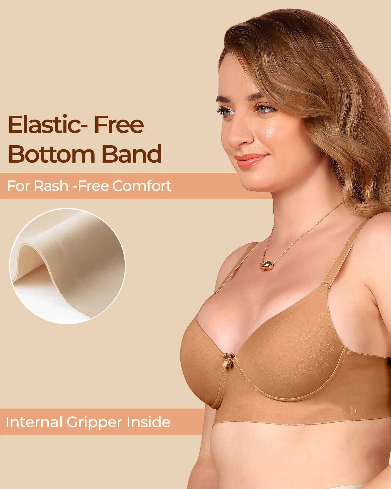 Tweens Bonded Breathable Cotton Push-Up 3/4-Coverage Bra (Level 3 Padding) (SB-93510) - Image 3