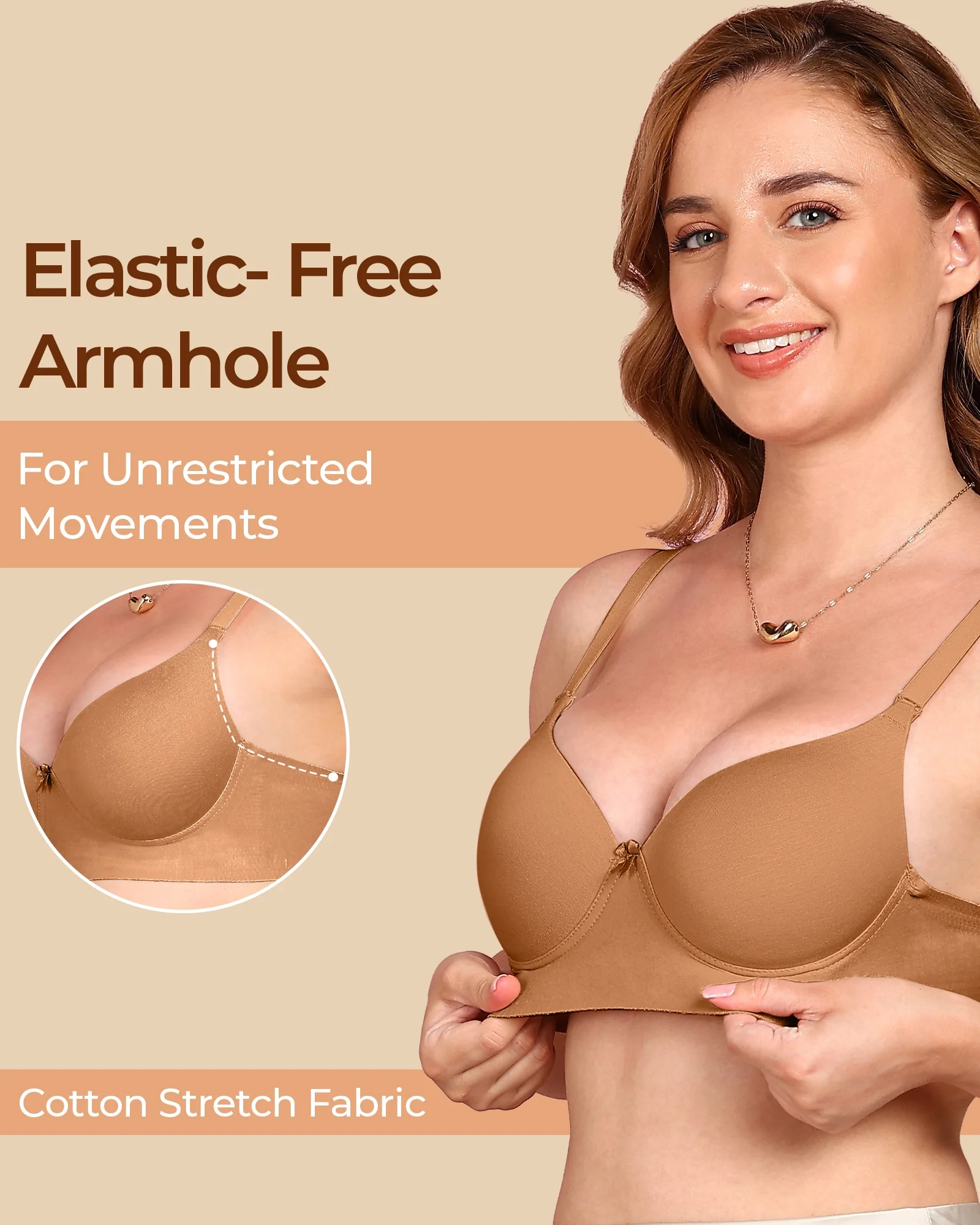 Tweens Bonded Breathable Cotton Push-Up 3/4-Coverage Bra (Level 3 Padding) (SB-93510) - Image 5