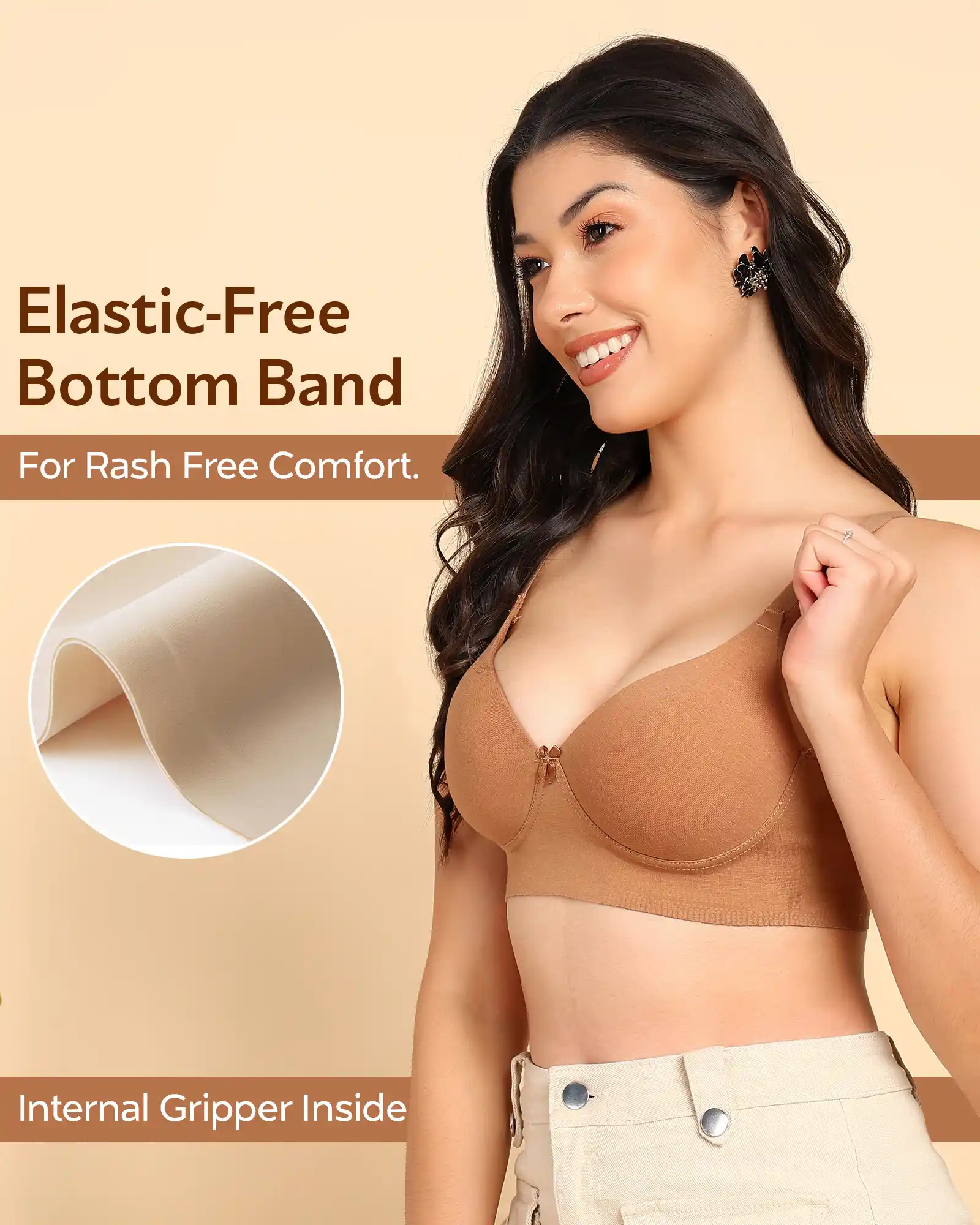 Tweens Bonded Breathable Cotton Push-Up 3/4-Coverage Maximiser Bra (Level 2 Padding) (SB-97015) - Image 15