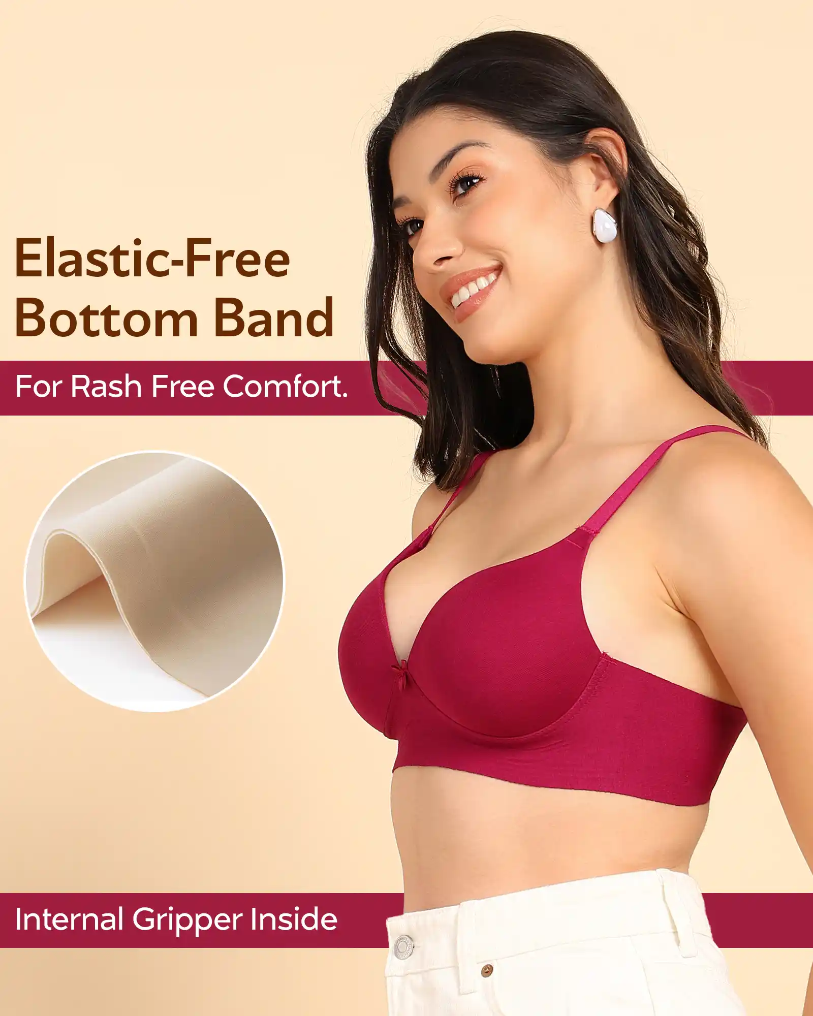 Tweens Bonded Breathable Cotton Push-Up 3/4-Coverage Maximiser Bra (Level 2 Padding) (SB-97015) - Image 3