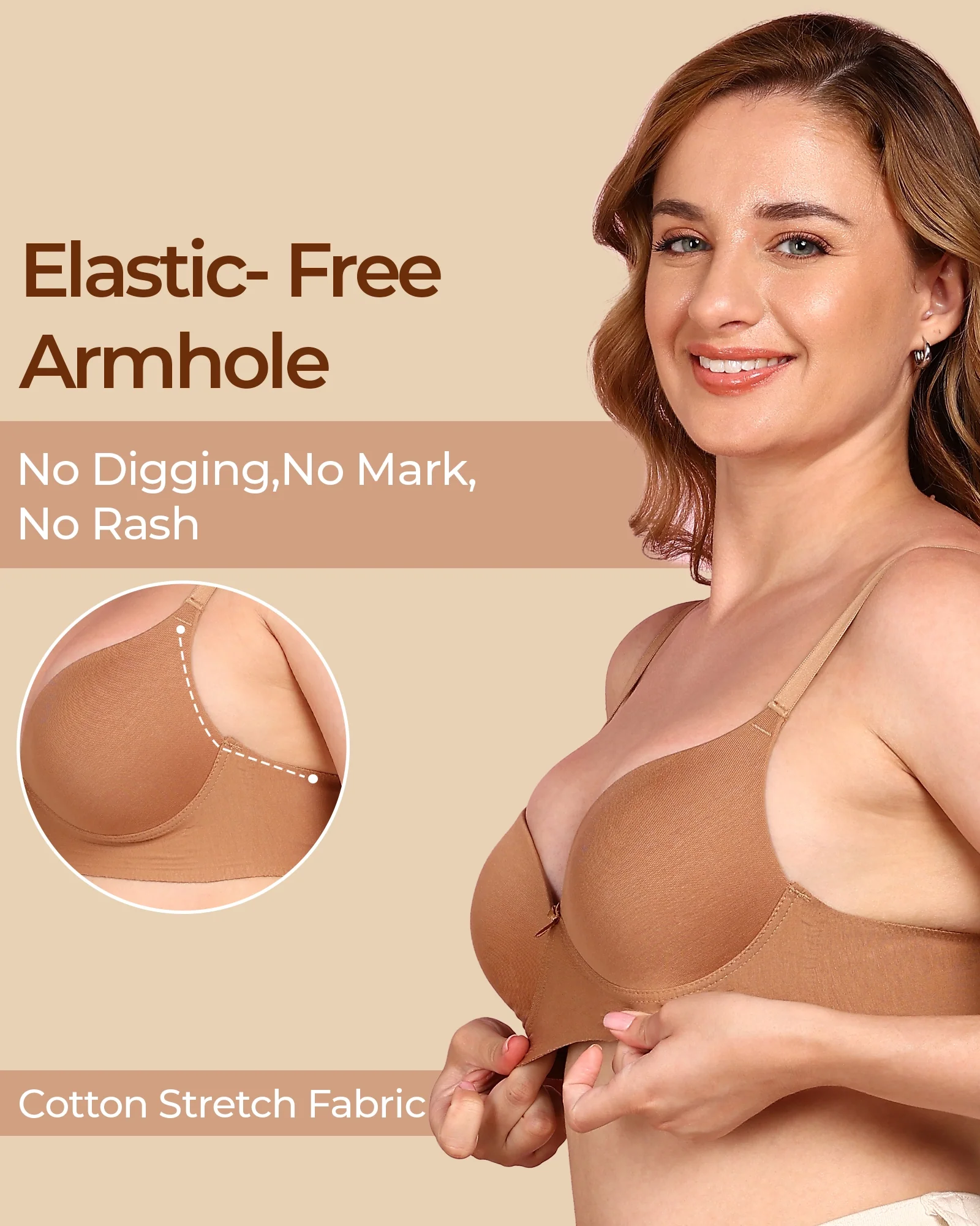 Tweens Bonded Breathable Cotton Push-Up 3/4-Coverage Maximiser Bra (Level 2 Padding) (SB-97015) - Image 5