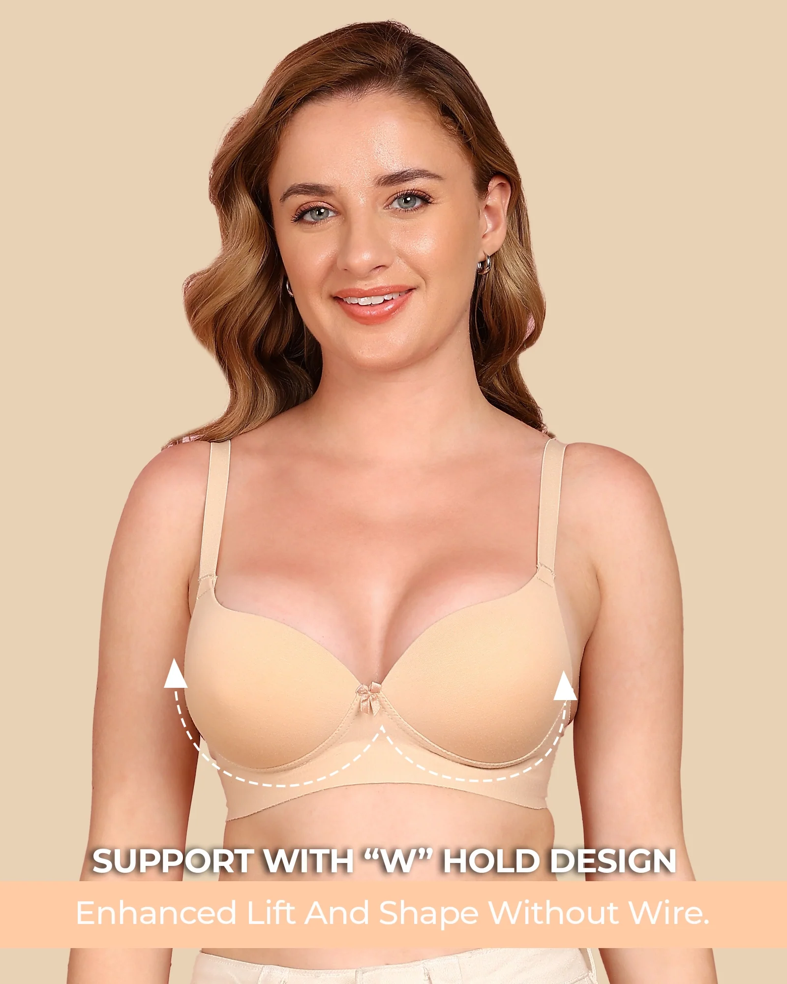 Tweens Bonded Breathable Cotton Push-Up 3/4-Coverage Maximiser Bra (Level 2 Padding) (SB-97015) - Image 8