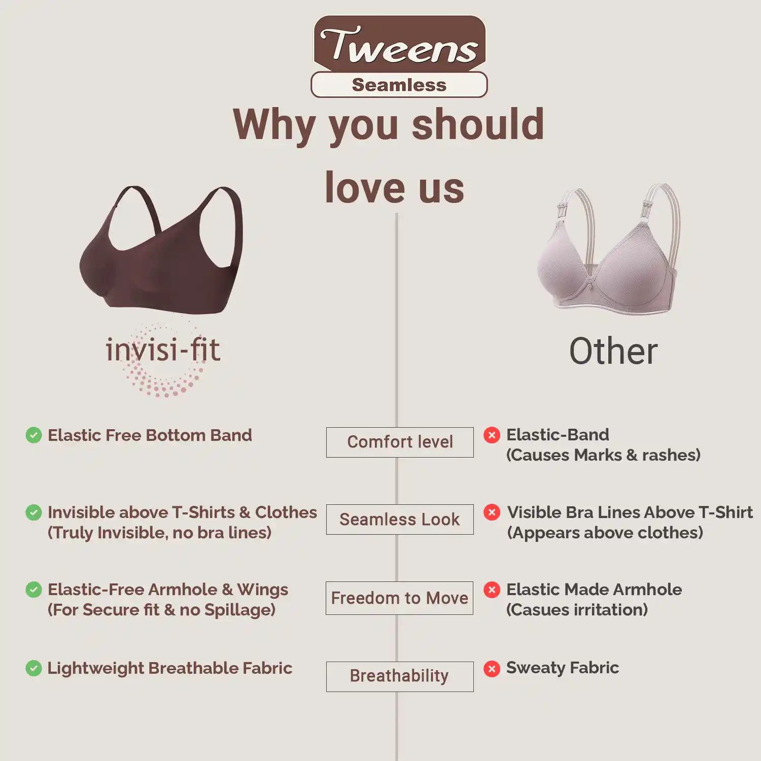 Tweens Bonded Polyamide Full-Coverage Padded Bra (SB-968) - Image 20