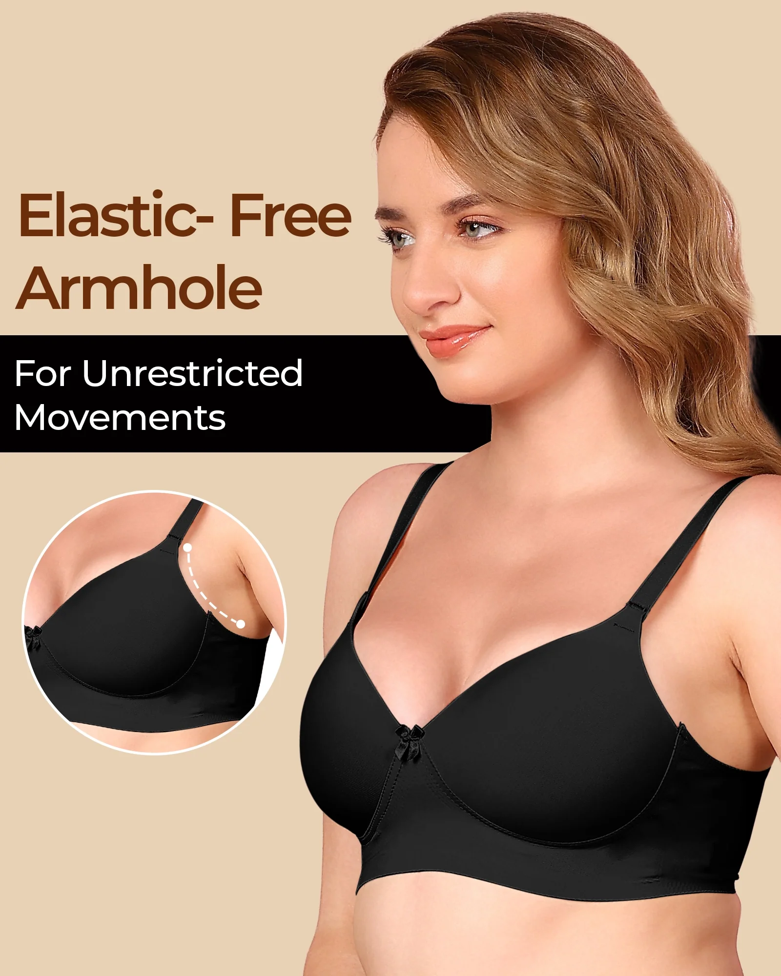 Tweens Bonded Polyamide Lightly Padded Bra (Level 1 Padding) (SB-95991) - Image 9