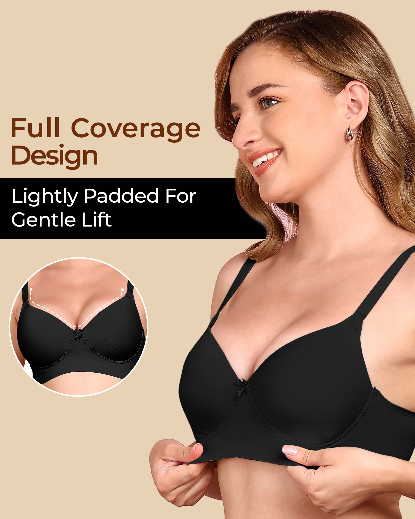 Tweens Bonded Polyamide Lightly Padded Bra (Level 1 Padding) (SB-95991) - Image 11