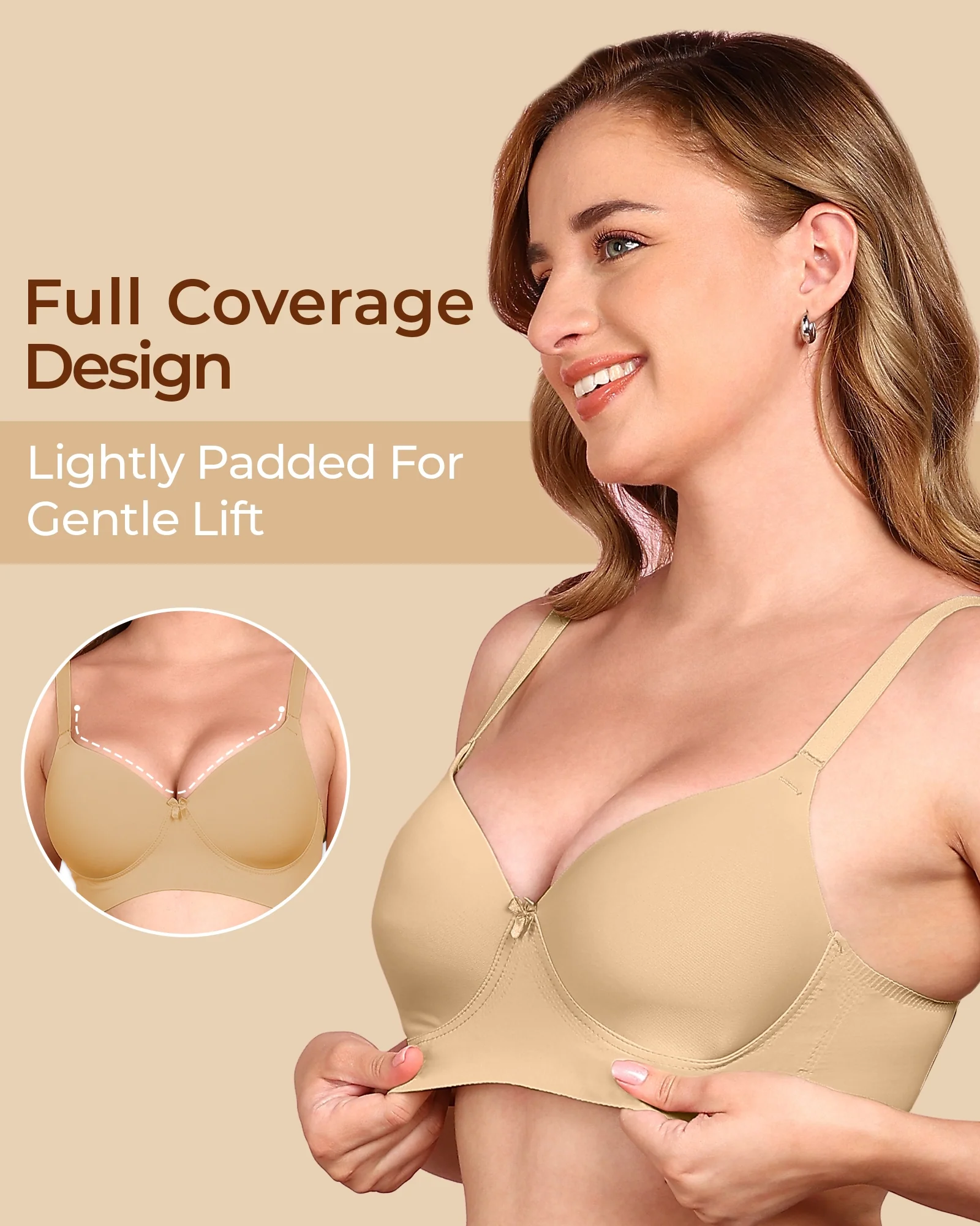 Tweens Bonded Polyamide Lightly Padded Bra (Level 1 Padding) (SB-95991) - Image 17