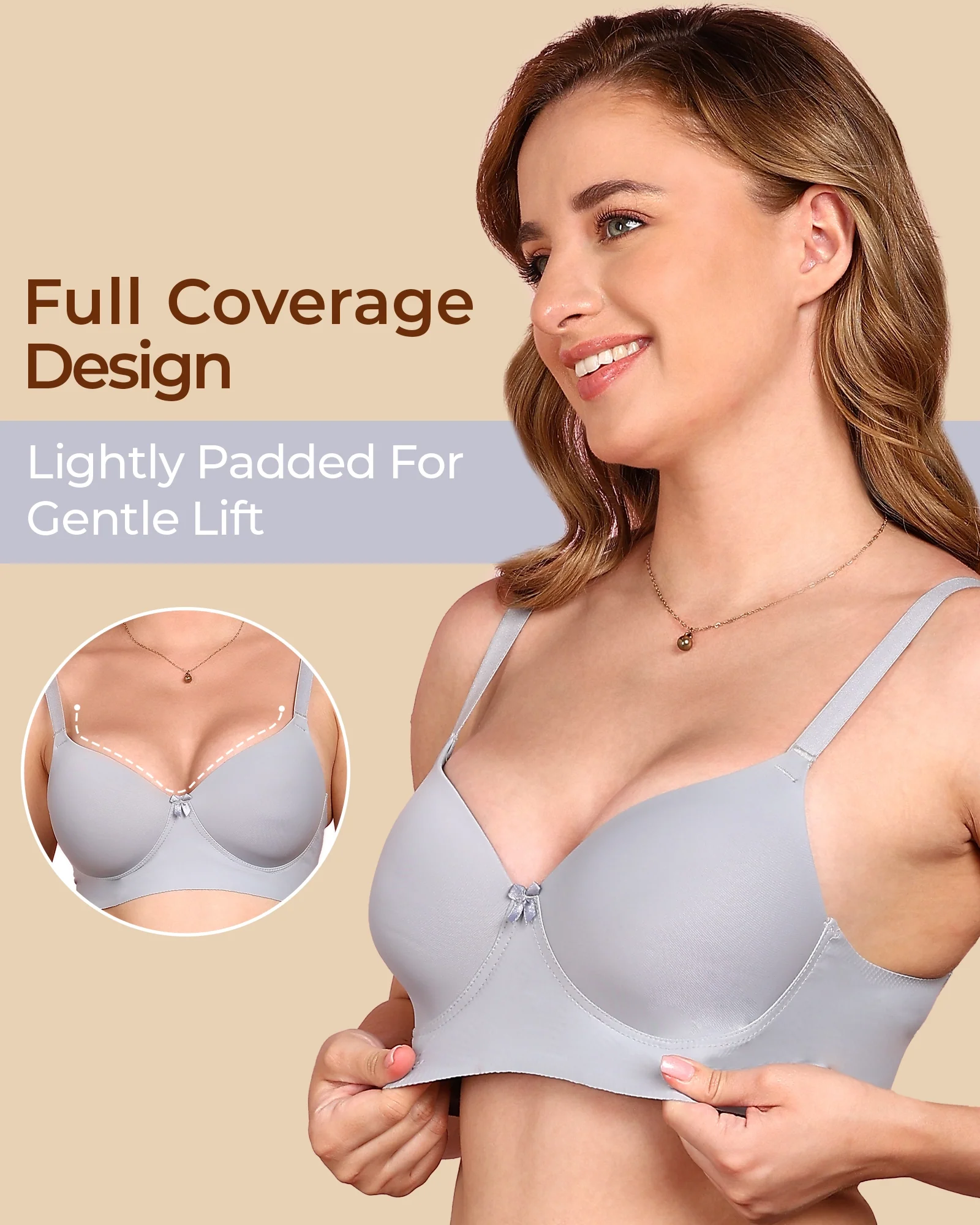 Tweens Bonded Polyamide Lightly Padded Bra (Level 1 Padding) (SB-95991) - Image 23