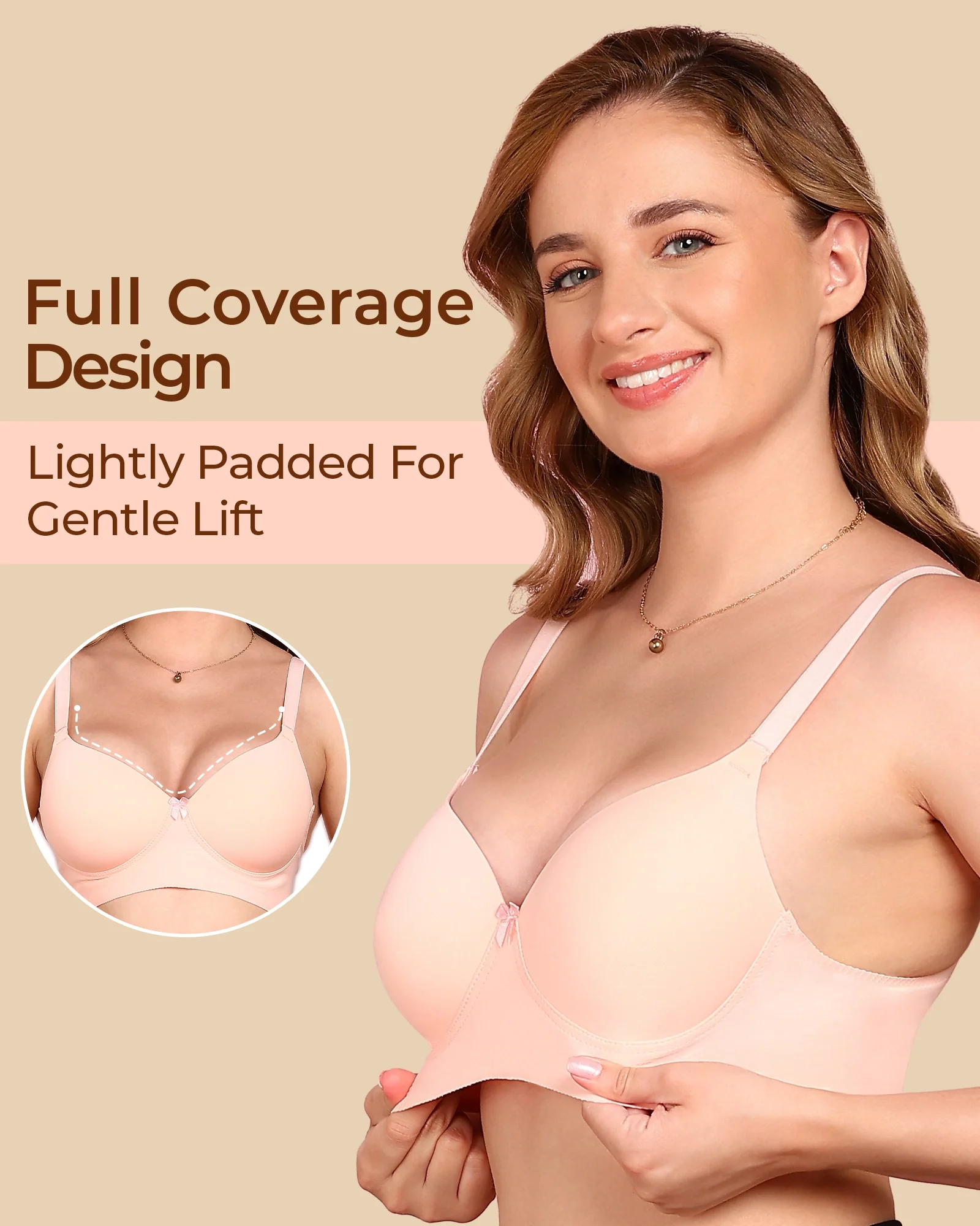 Tweens Bonded Polyamide Lightly Padded Bra (Level 1 Padding) (SB-95991) - Image 36