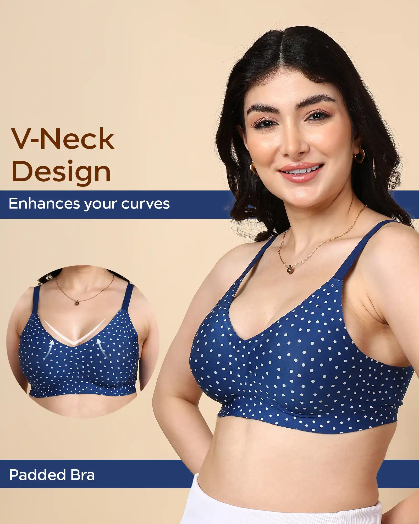 Tweens Bonded Printed Full-Coverage Padded Bra (SB-3842 PR) - Image 4