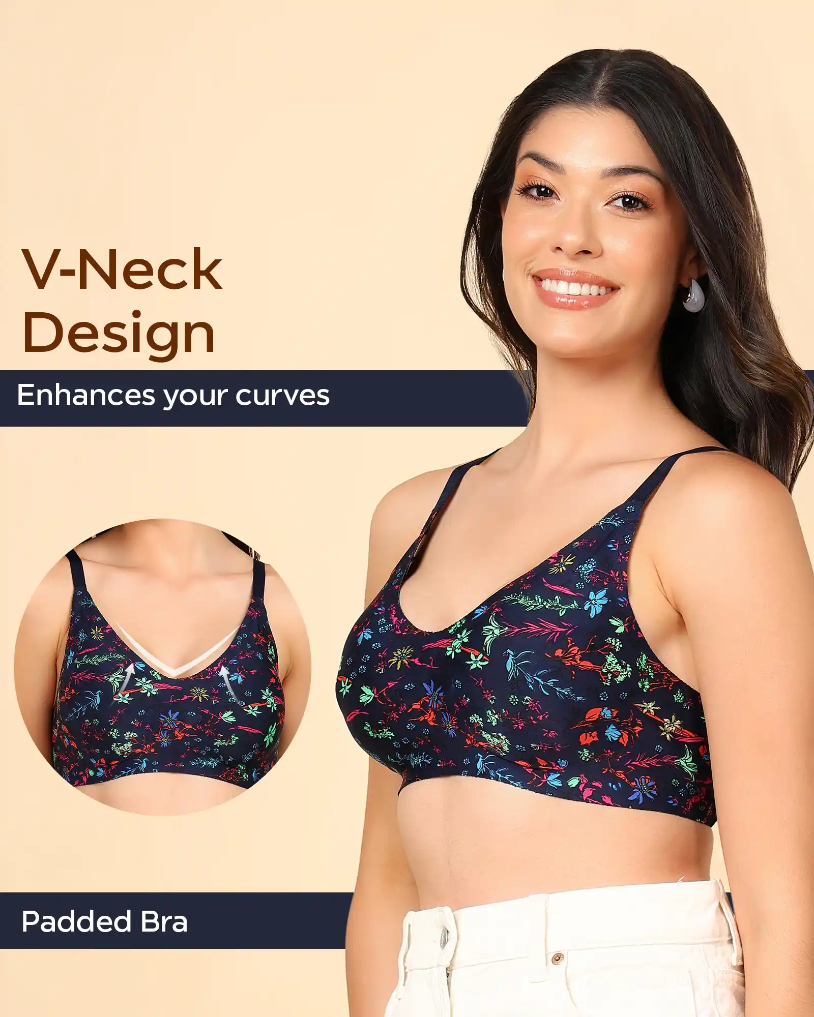 Tweens Bonded Printed Full-Coverage Padded Bra (SB-68 PR) - Image 37