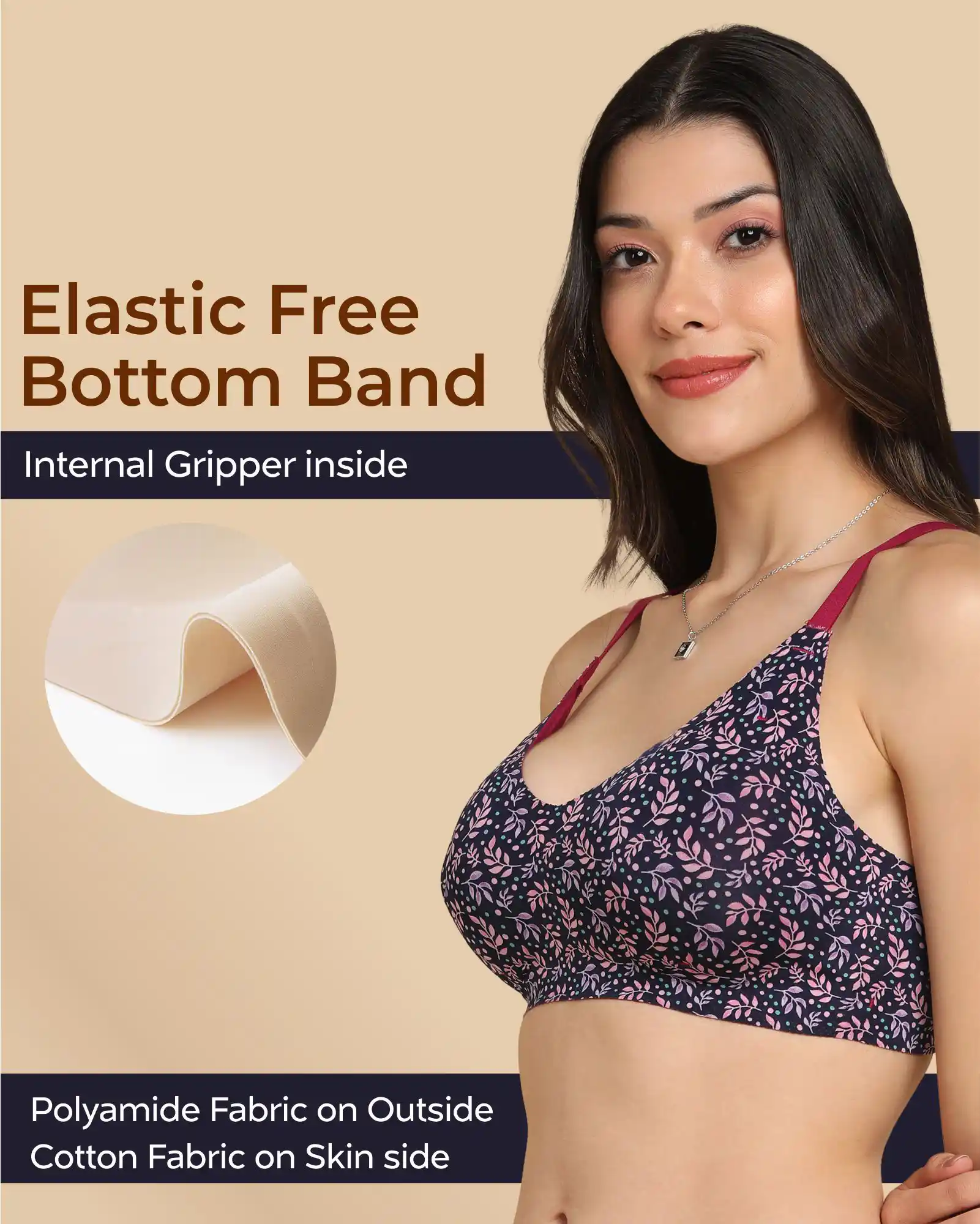 Tweens Bonded Printed Full-Coverage Padded Bra (SB-68 PR) - Image 7