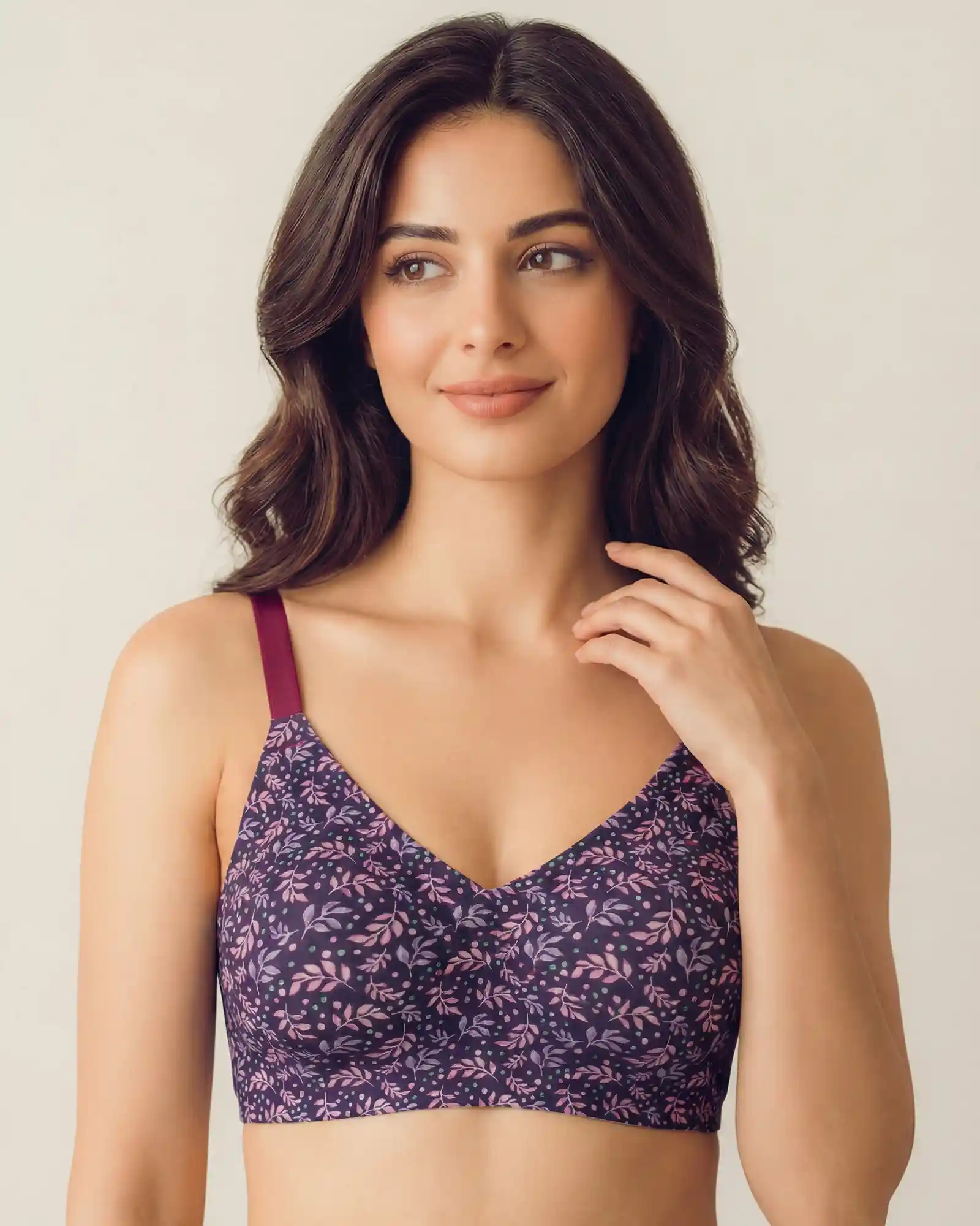 Polyamide Padded Printed Bonded Bra (SB-6826 PR) - Image 3