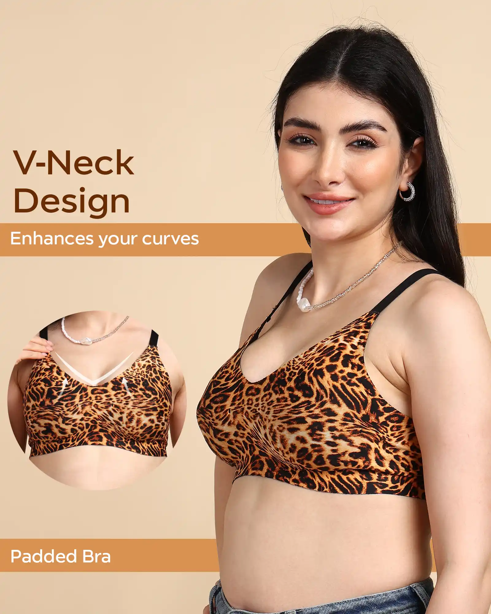 Tweens Bonded Printed Full-Coverage Padded Bra (SB-6827 PR) - Image 4