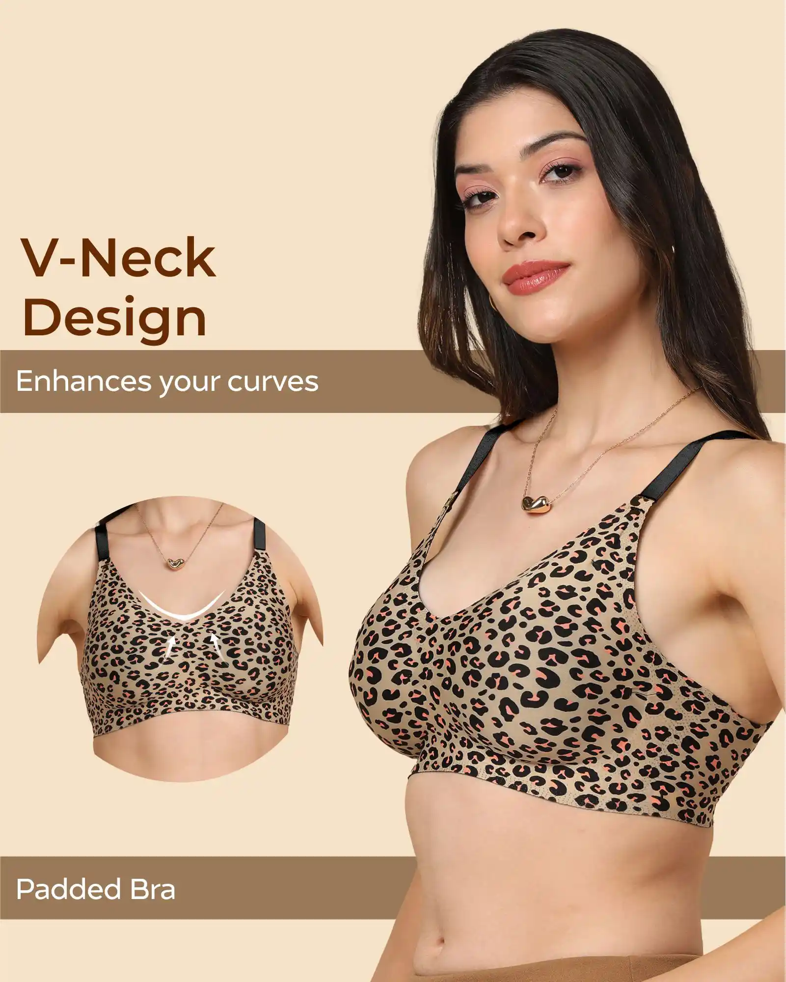 Tweens Bonded Printed Full-Coverage Padded Bra (SB-6828 PR) - Image 4
