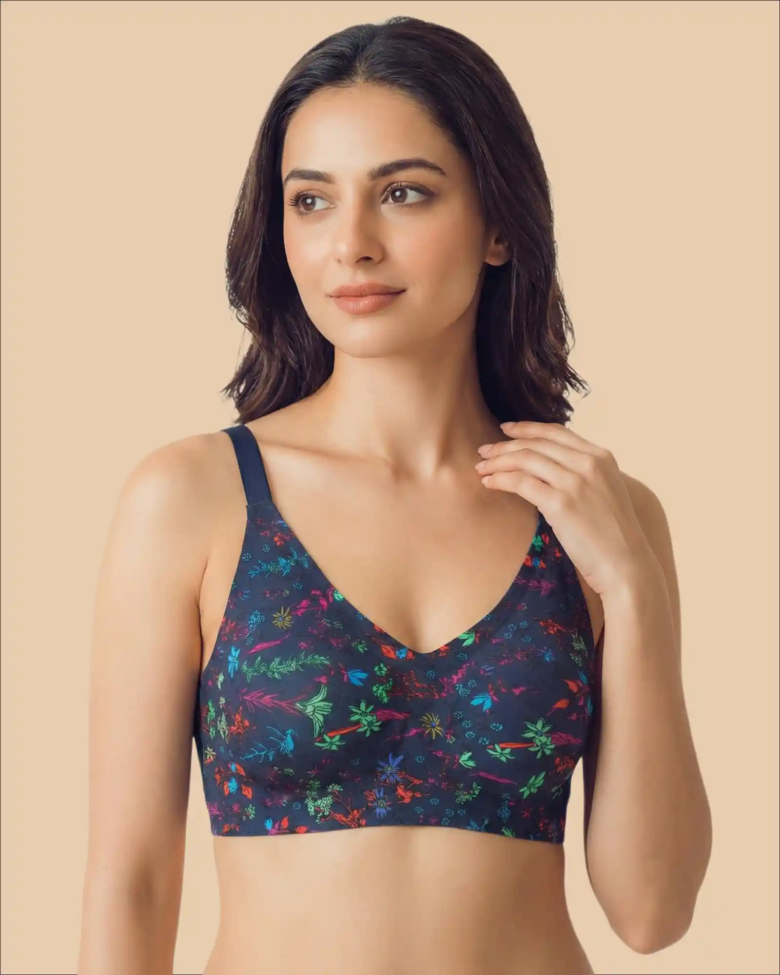 Polyamide Padded Printed Bonded Bra (SB-6829 PR) - Image 3