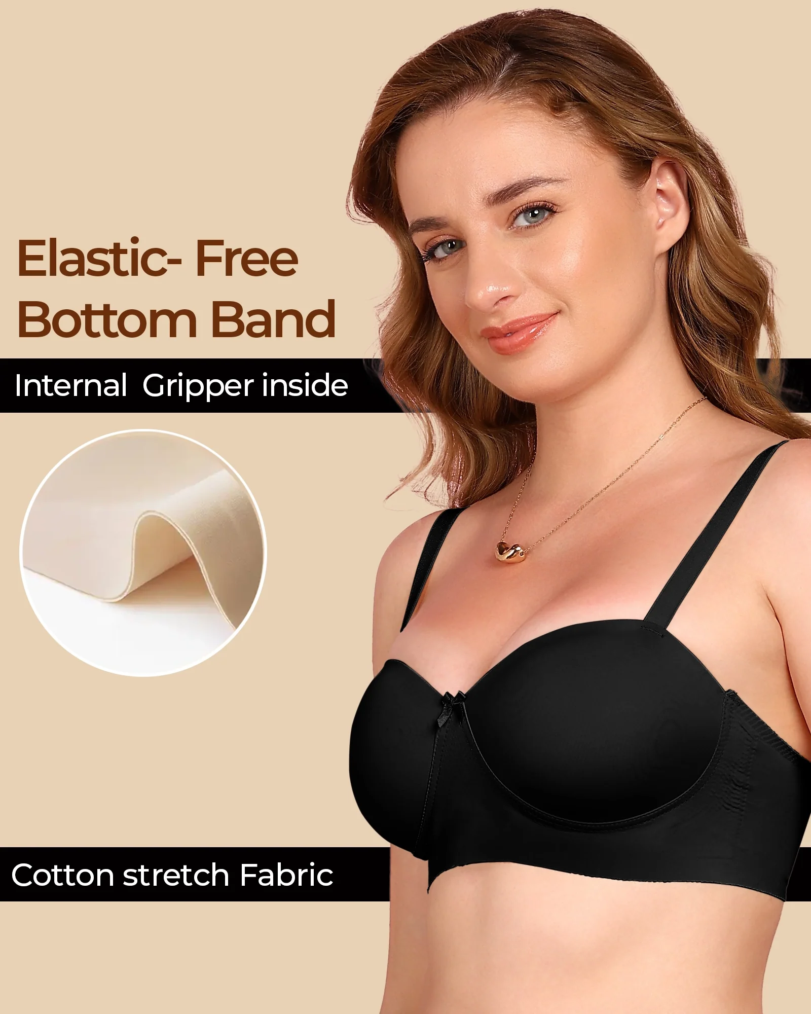 Tweens Bonded Demi-Cup Padded Cotton Spandex Bra (SB-91012) - Image 14