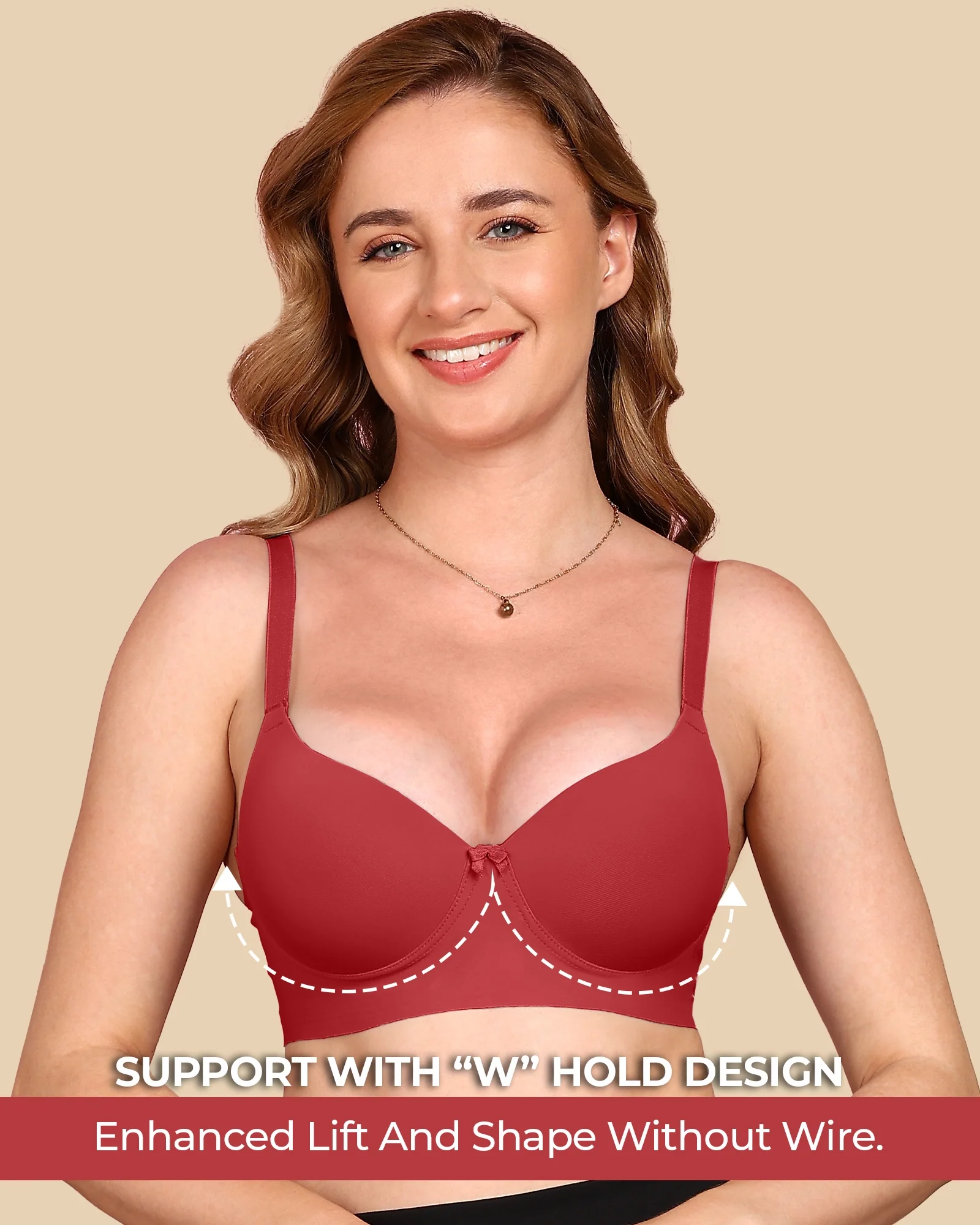 Tweens Bonded Polyamide Push-Up 3/4 Coverage Bra (Level 3 Padding) (SB-95301) - Image 21
