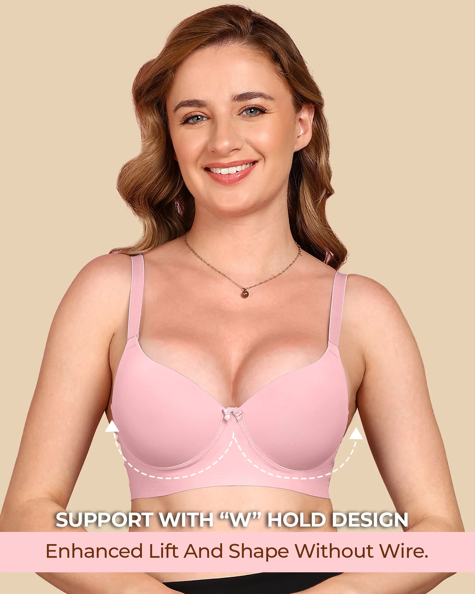 Tweens Bonded Polyamide Push-Up 3/4 Coverage Bra (Level 3 Padding) (SB-95301) - Image 33