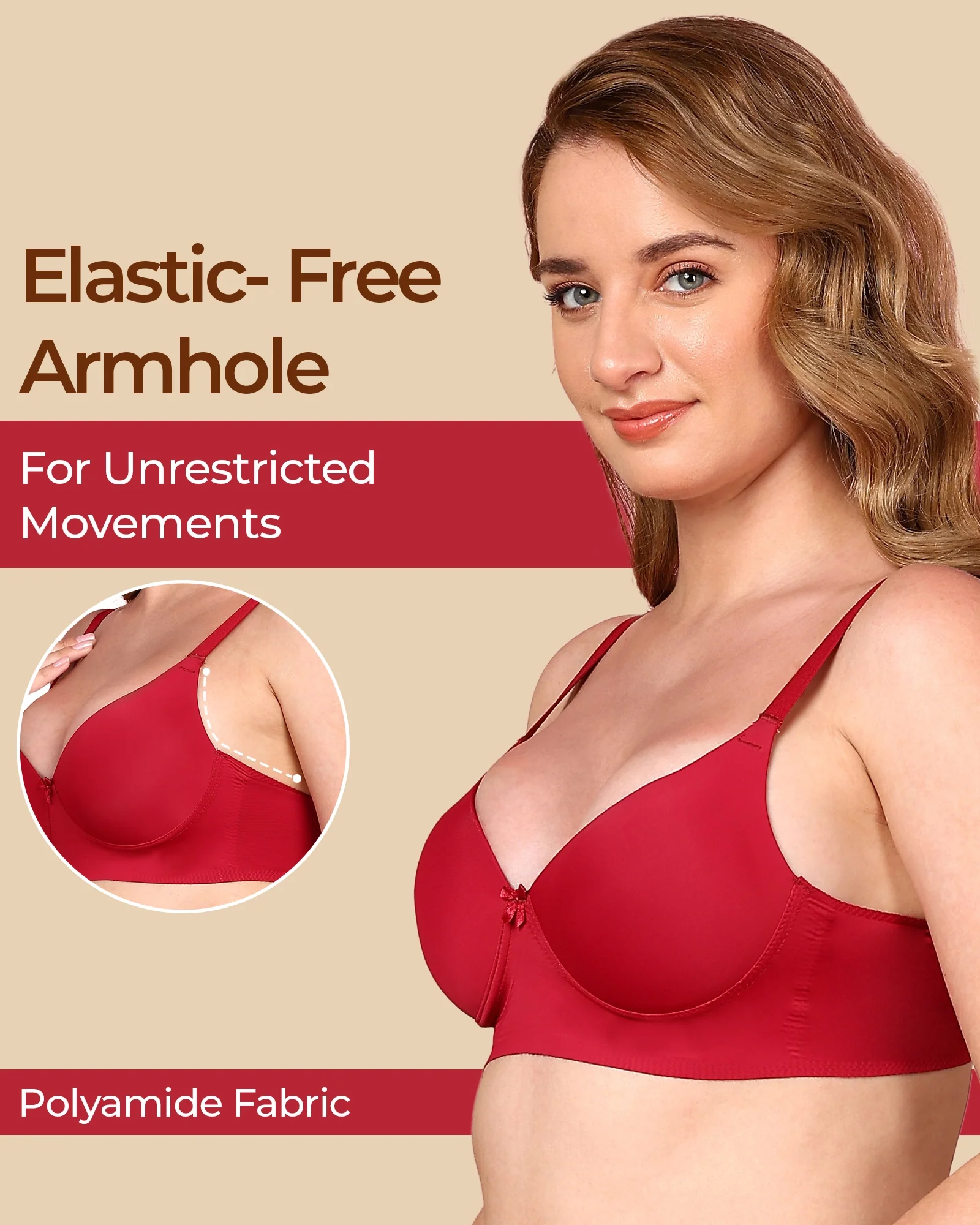 Tweens Bonded Polyamide Push-Up 3/4 Coverage Bra (Level 3 Padding) (SB-95301) - Image 5